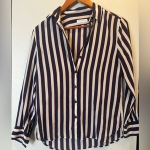 Silk Equipment Striped Blouse xs